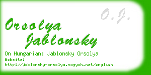 orsolya jablonsky business card